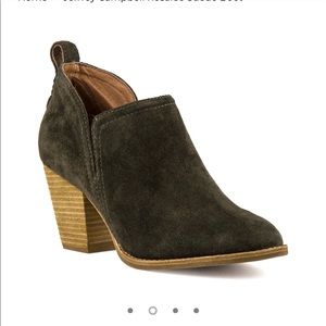 Jeffrey Campbell Rosale Green Suede Ankle Bootie